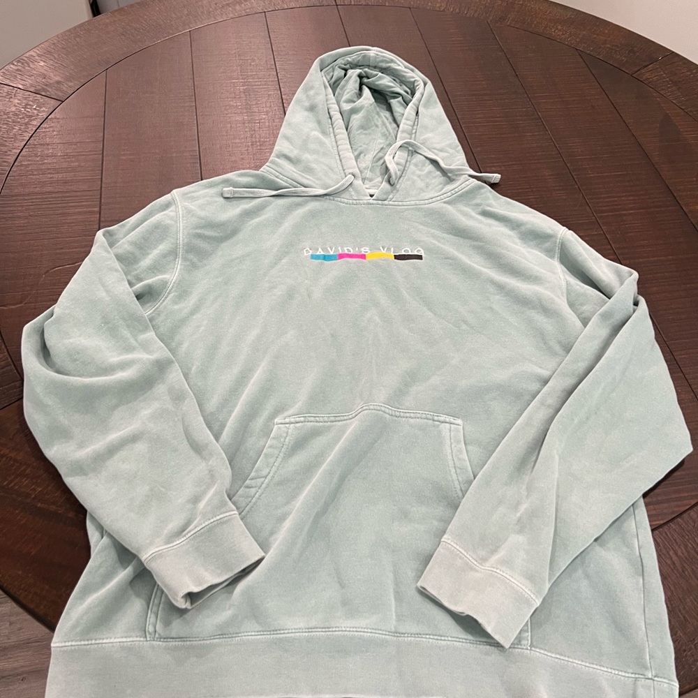 Light blue David Dobrik “David’s Vlog” Sweatshirt - Large - oversized fitting